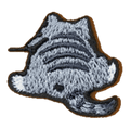 Chat gris de dos