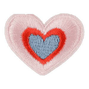 Cœur rose et bleu