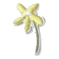 Fleur jaune à tige