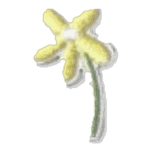 Fleur jaune à tige