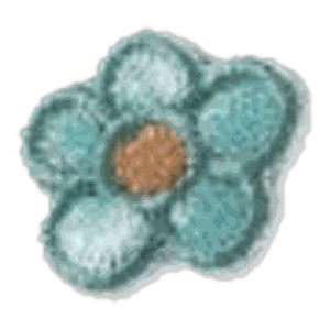 Fleur vert d'eau