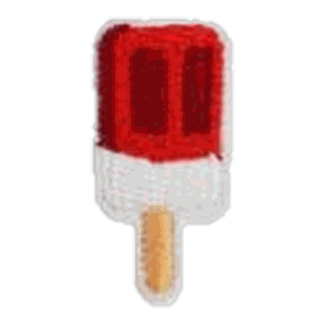 Glace à l'eau rouge