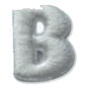 Lettre B · Majuscule blanche
