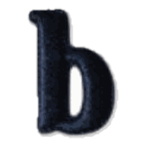 Lettre b · Minuscule noire