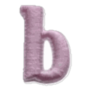Lettre b · Minuscule rose