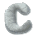 Lettre C · Majuscule blanche