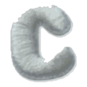 Lettre C · Majuscule blanche