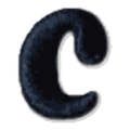 Lettre c · Minuscule noire