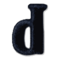 Lettre d · Minuscule noire