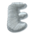 Lettre E · Majuscule blanche