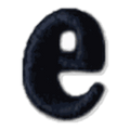 Lettre e · Minuscule noire
