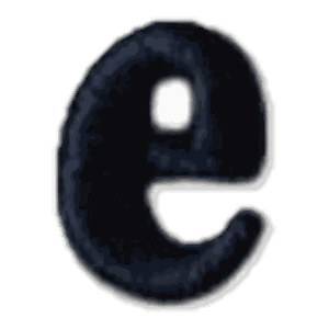 Lettre e · Minuscule noire