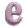 Lettre e · Minuscule rose