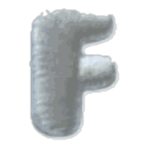 Lettre F · Majuscule blanche