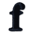 Lettre f · Minuscule noire