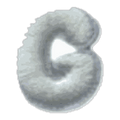 Lettre G · Majuscule blanche