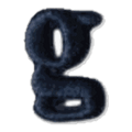 Lettre g · Minuscule noire