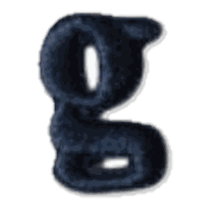 Lettre g · Minuscule noire