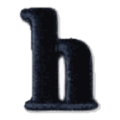 Lettre h · Minuscule noire