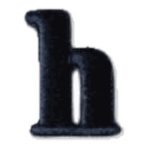 Lettre h · Minuscule noire