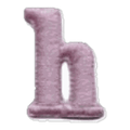 Lettre h · Minuscule rose