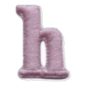 Lettre h · Minuscule rose
