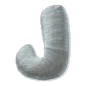 Lettre J · Majuscule blanche