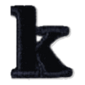 Lettre k · Minuscule noire