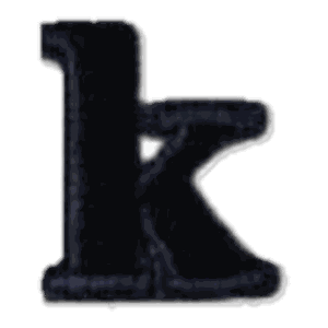 Lettre k · Minuscule noire