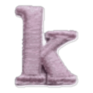 Lettre k · Minuscule rose