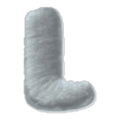 Lettre L · Majuscule blanche