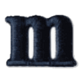 Lettre m · Minuscule noire