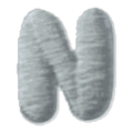 Lettre N · Majuscule blanche