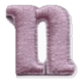 Lettre n · Minuscule rose