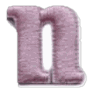 Lettre n · Minuscule rose