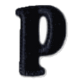 Lettre p · Minuscule noire