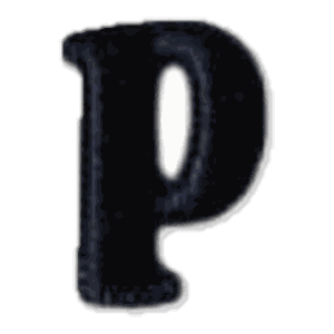 Lettre p · Minuscule noire