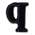 Lettre q · Minuscule noire