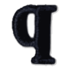 Lettre q · Minuscule noire