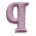 Lettre q · Minuscule rose