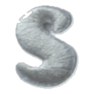 Lettre S · Majuscule blanche