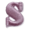 Lettre s · Minuscule rose