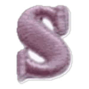 Lettre s · Minuscule rose