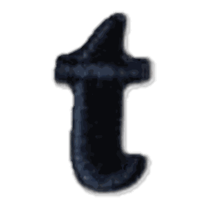 Lettre t · Minuscule noire