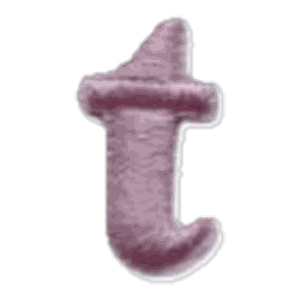 Lettre t · Minuscule rose