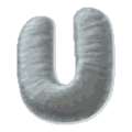 Lettre U · Majuscule blanche