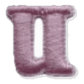 Lettre u · Minuscule rose