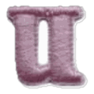 Lettre u · Minuscule rose