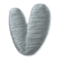 Lettre V · Majuscule blanche