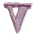 Lettre v · Minuscule rose